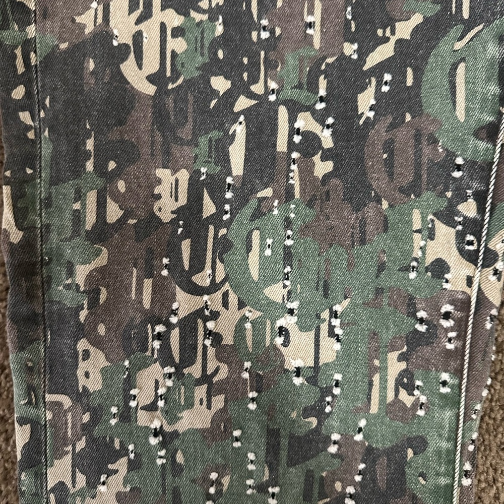 Purple Brand Camo Jeans Men Size 36 Slim Fit Distressed Factory Fade - Picture 9 of 15